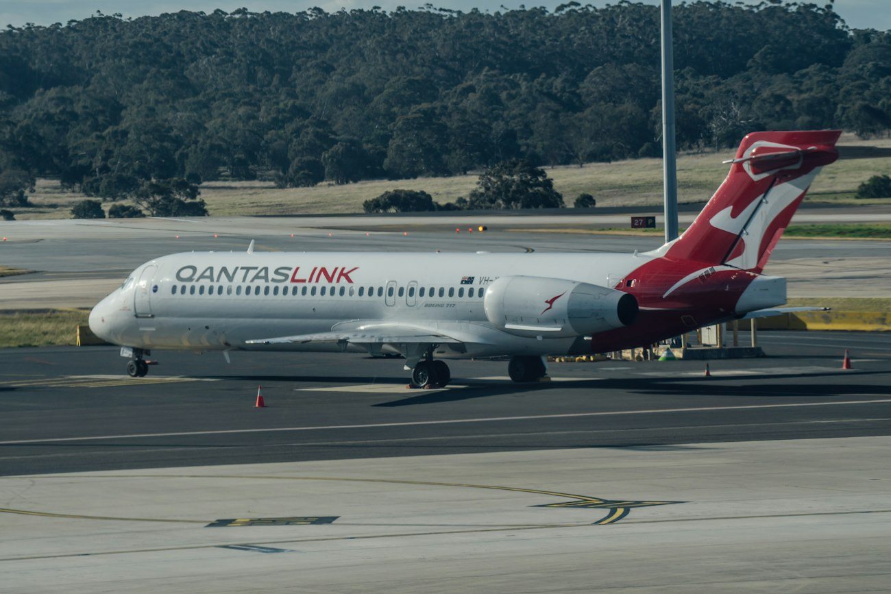 A regional passenger aircraft on an Australian airport apron